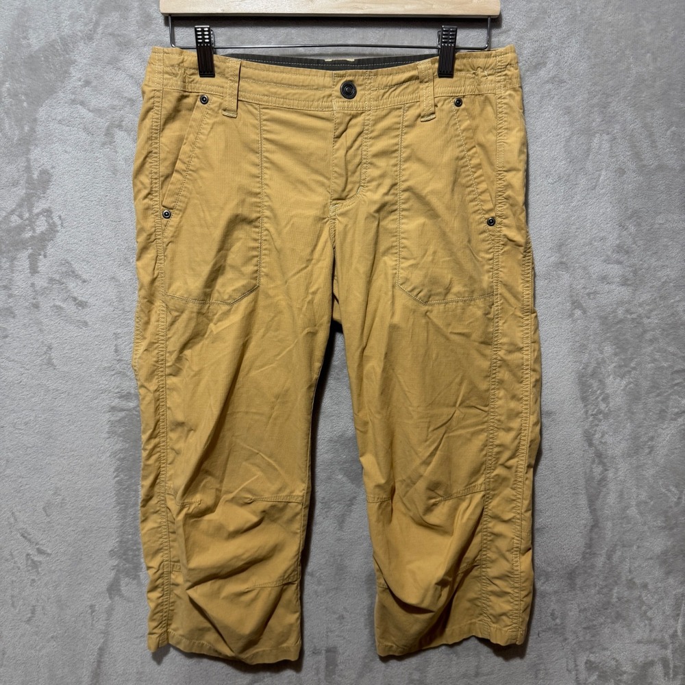 Kuhl Splash Kapri Pants Womens 6 Tan Khaki Hiking Outdoor Cargo Crop